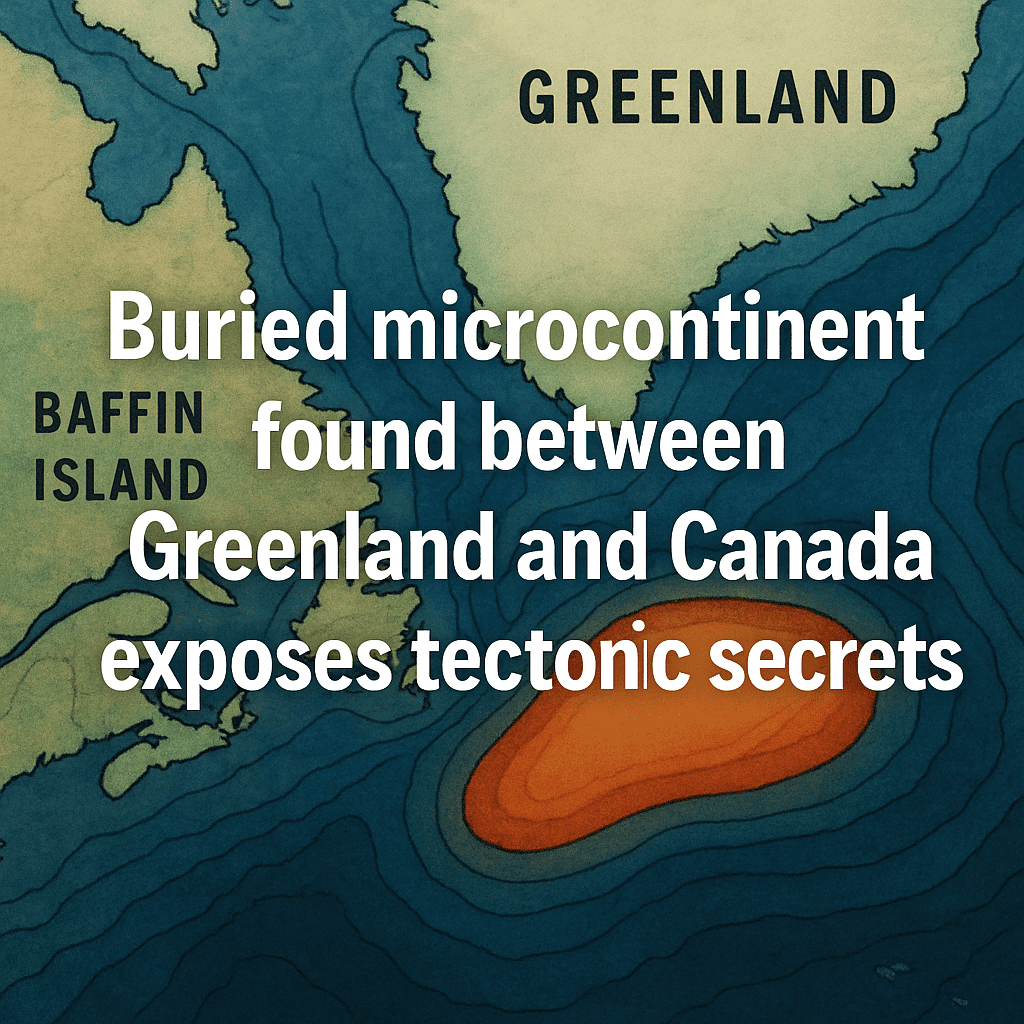 Buried microcontinent found between Greenland and Canada exposes tectonic secrets